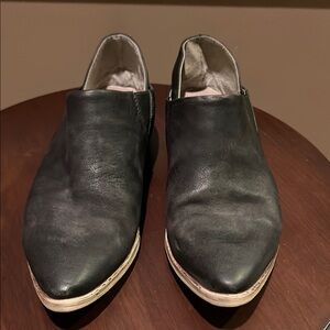 Free People Black Loafers Sleek Slip-Ons